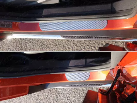 Накладки на дверные пороги (лист декоративный) Компания ТСС FORECOSPOR14-20 Ford Ecosport 2014 - 2016