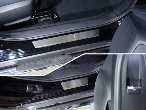 Накладки на дверные пороги (лист шлифованный) 4шт Компания ТСС SUBXV17-26 Subaru XV 2017-