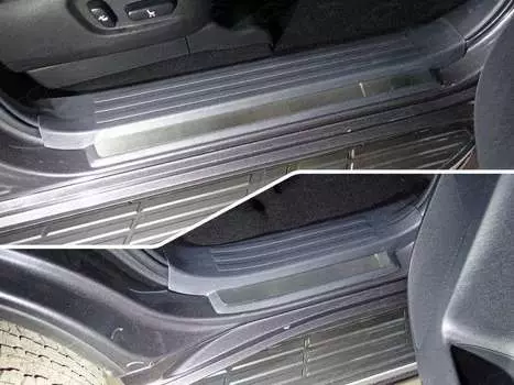 Накладки на дверные пороги (лист шлифованный) 4шт Компания ТСС TOYLC15017-22 Toyota Land Cruiser Prado J150 2018-