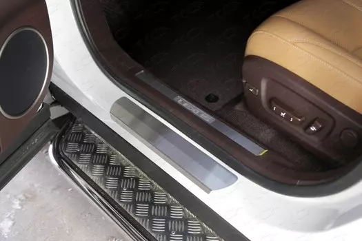 Накладки на дверные пороги (лист шлифованный) Компания ТСС LEXRX200t15-17 Lexus RX200t 2016-