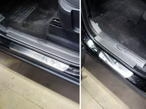 Накладки на дверные пороги (лист зеркальный) Компания ТСС LRDIS15-01 Land Rover Discovery IV 2010 - 2014