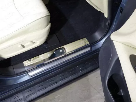 Накладки на дверные пороги (лист зеркальный надпись Infiniti) Компания ТСС INFQX6016-05 Infiniti QX60 2016-