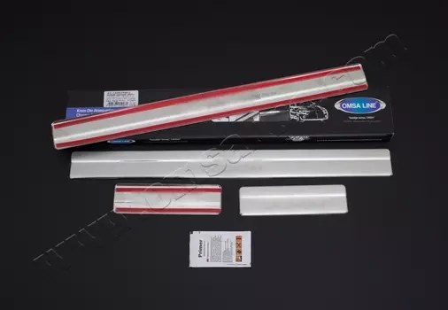Накладки на дверные пороги, нерж, 4 части, без лого. Omsa Line 5023091N для Nissan Qashqai 13-