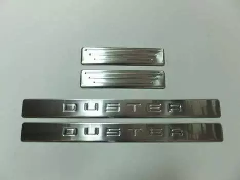 Накладки на дверные пороги (нерж.) 4 шт. Omsa Line 2020091 для Renault Duster 2011-