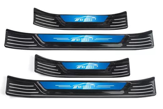 Накладки на дверные пороги (нержавеющая сталь) Geely Tugella (Тугелла) 2020-