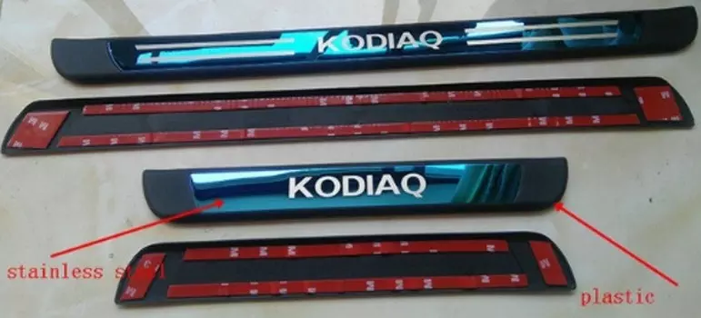 Накладки на дверные пороги OEM-Tuning 37514 для SKODA Kodiaq (2017 - по н. в.)