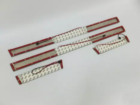 Накладки на дверные пороги с логотипом и LED подсветкой (нержавеющая сталь) JMT 24343 Nissan Qashqai 2007 -