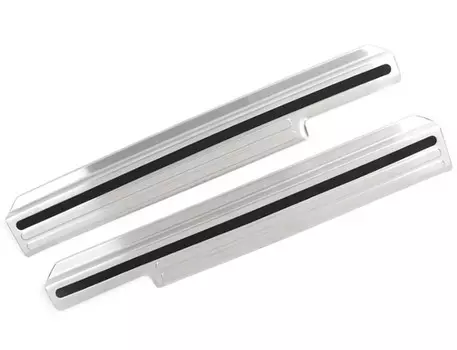 Накладки на дверные пороги (шлифованный металл, нержавеющая сталь) для Suzuki Jimny 2019 -