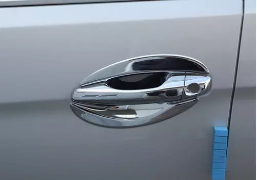 Накладки на дверные ручки (хром) для Hyundai Santa Fe 2015 -