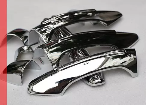 Накладки на дверные ручки (хром) для Санта Фе 4 (Hyundai Santa Fe 2018 - 2019)