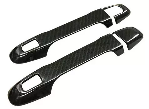 Накладки на дверные ручки (серый, черный карбон) для Toyota C-HR 2018 -