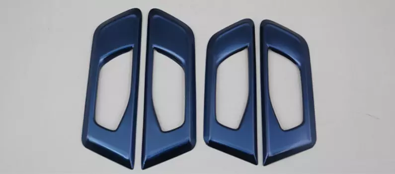 Накладки на дверные ручки (синие) Honda CRV 2020-