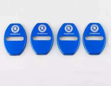 Накладки на дверные замки (синие) Yunc NCO00101 для Skoda Kodiaq 2016 -