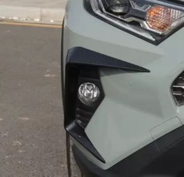 Накладки на фары (черные) Toyota RAV4 2019-