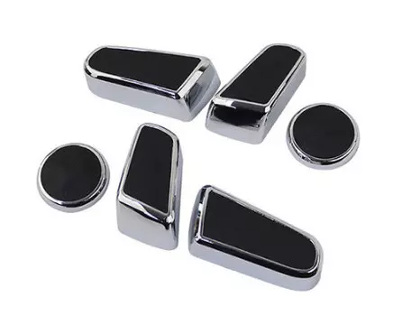 Накладки на кнопки регулировки на сиденье (черный, коричневый) для KIA Mohave 2017 -