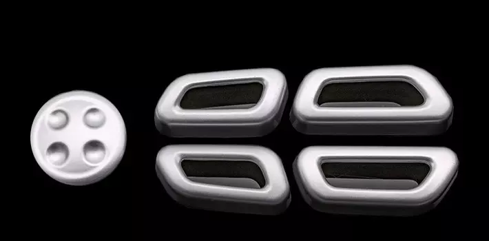 Накладки на кнопки регулировки на сиденьи (серебро) для GAC Trumpchi GS8 2018, 2019, 2020