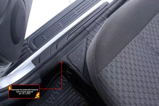 Накладки на ковролин порогов задних дверей