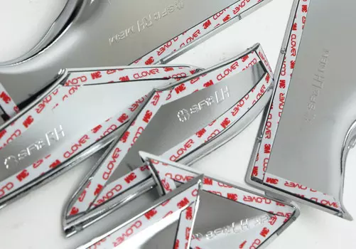 Накладки на крепление боковых зеркал (хром) для Hyundai Santa Fe 2015 -