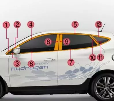 Накладки на окна для Hyundai ix35 (2010 - 2015)