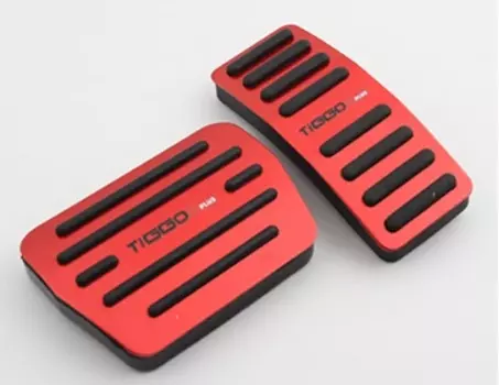 Накладки на педали (красные) Kust KST00362 для Chery Tiggo 8 Pro 2021-