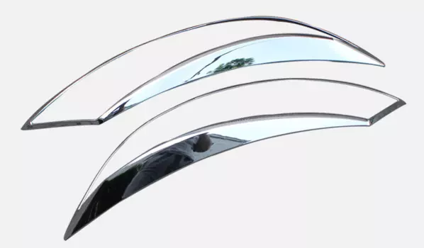 Накладки на передние фары (хром) для Kia Sportage III 2010-2015