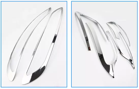 Накладки на передние фары и ПТФ (хром) для Jeep Сherokee 2015 -