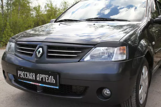 Накладки на передние фары (реснички) Русская Артель Renault Logan 2004-2013