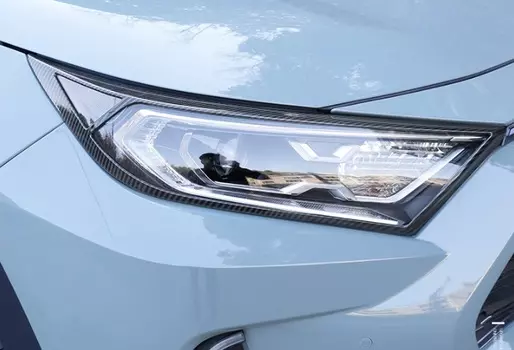 Накладки на передние фары Toyota RAV4 2019-