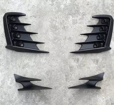 Накладки на передний бампер с ДХО и на задние катафоты Takizawa для Toyota C-HR