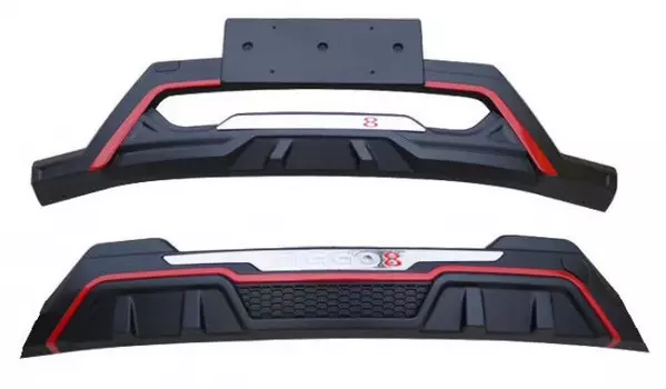 Накладки на передний и задний бамперы (разный стиль) для Chery Tiggo 4 (Чери Тигго 4)