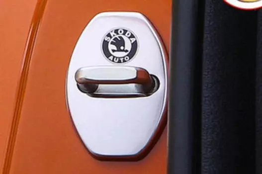 Накладки на петли замков дверей (сталь) OEM-Tuning 37492 Skoda Kodiaq 2017 -