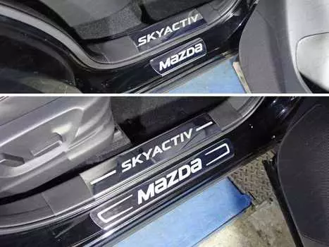 Накладки на пластиковые пороги TCC MAZCX515-37 Mazda CX-5 2015-2016