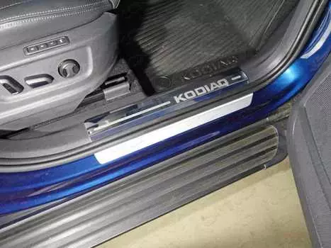 Накладки на пластиковые пороги TCC SKOKOD17-21 Skoda Kodiaq 2017-