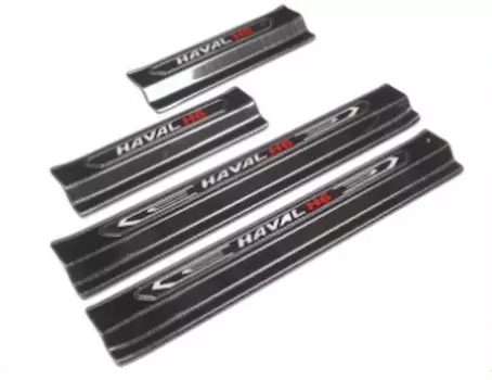 Накладки на порог (черные) Haval H6 2021-