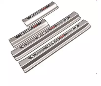 Накладки на порог (хром) Haval H6 2021-