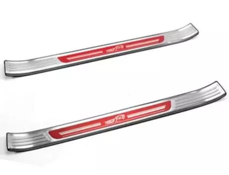 Накладки на порог (красные, внешние) Loyal Guardsman LLG00127 для Chery Tiggo 8 2018-