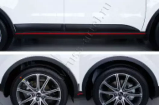Накладки на пороги боковых дверей и колесные арки Русская Артель KIA Soul 2014-2016