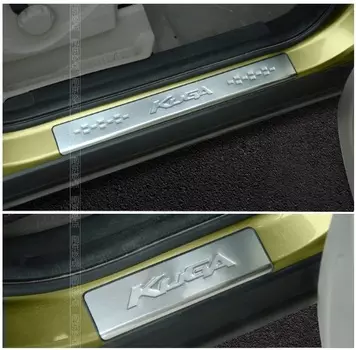 Накладки на пороги для Ford Kuga (2012 - 2016)