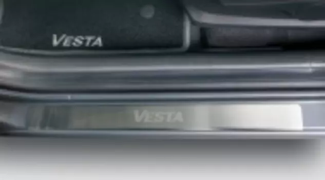 Накладки на пороги с надписью VESTA для LADA Vesta 2015-