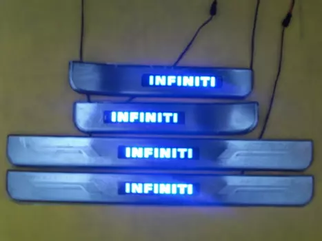 Накладки на пороги с подсветкой LED для Infiniti FX 2009 -