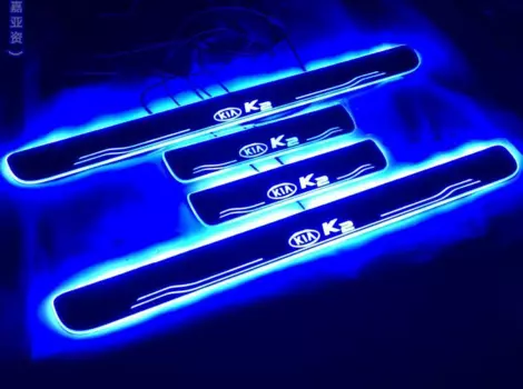 Накладки на пороги с подсветкой LED для KIA RIO 2017 -
