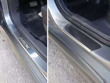 Накладки на пороги TCC MITSASX13-22 Mitsubishi ASX 2017