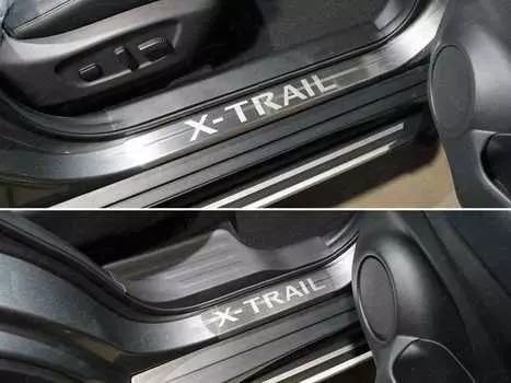 Накладки на пороги TCC NISXTR18-04 Nissan X-Trail 2018-