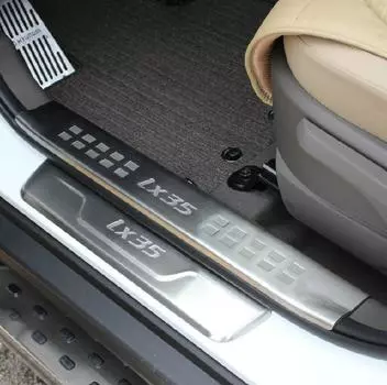 Накладки на пороги (внешние+внутренние) для Hyundai ix35 (2010 - 2015)