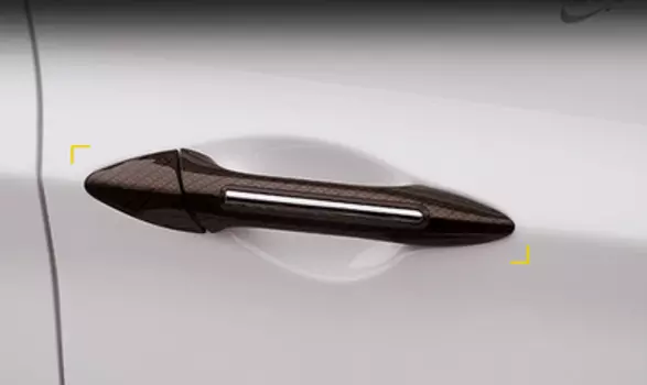 Накладки на ручки дверей карбоновые для Hyundai Elantra 2016 -