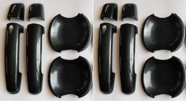 Накладки на ручки и вкладыши под ручки (черные) для Suzuki SX4 (2007 - 2013)