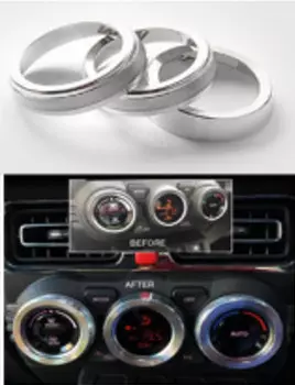 Накладки на ручки панели кондиционера (цвет серебро) Xinranda JMY04-ACKC-S для Suzuki Jimny (Джимни) 2019-