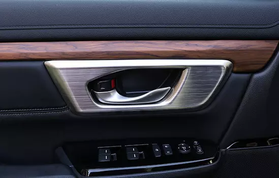 Накладки на ручки в салоне (черный, хром, синий) для Honda CRV 2017 -