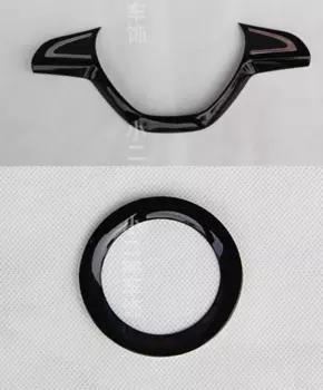Накладки на руль глянцевые черные для RAPID