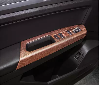Накладки на стеклоподъемники (цвет под дерево, черный карбон) для Volkswagen Teramont 2017 -
